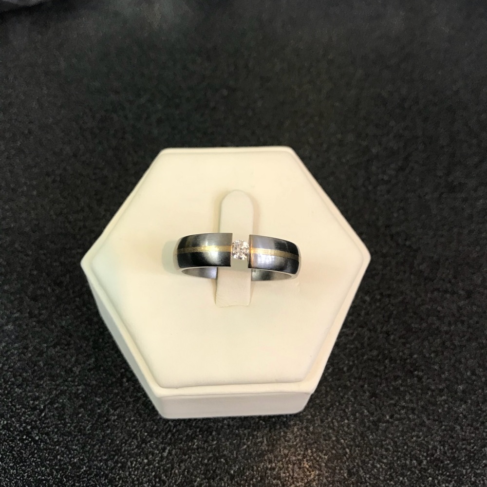 14kt/stainless steel band